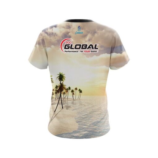 900 Global Summer Island CoolWick Bowling Jersey - Image 2
