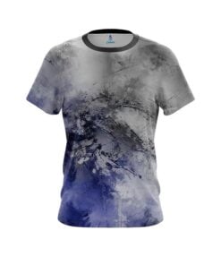 Plain Blue And Grey Canvas CoolWick Bowling Jersey
