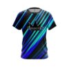 Brunswick Blue And Green Digital Stripe CoolWick Bowling Jersey