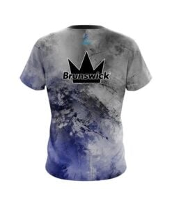 Alternative view of Brunswick Blue And Grey Canvas CoolWick Bowling Jersey