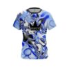 Brunswick Blue And White Liquid Canvas CoolWick Bowling Jersey