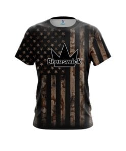 Brunswick Desert Camo Flag CoolWick Bowling Jersey