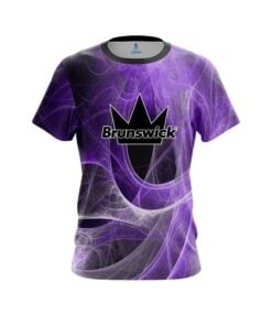 Brunswick Energy Swirls Purple CoolWick Bowling Jersey