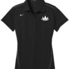 Brunswick Flat Black Nike Ladies Coolwick Embroidery Dri-Fit Sport Swoosh Pique Polo