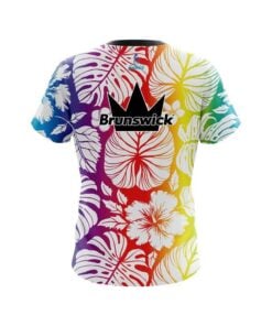 Alternative view of Brunswick Hawaiian Tropical Leafs CoolWick Bowling Jersey