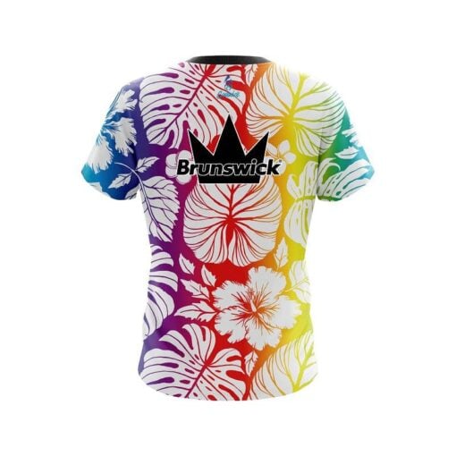 Brunswick Hawaiian Tropical Leafs CoolWick Bowling Jersey - Image 2
