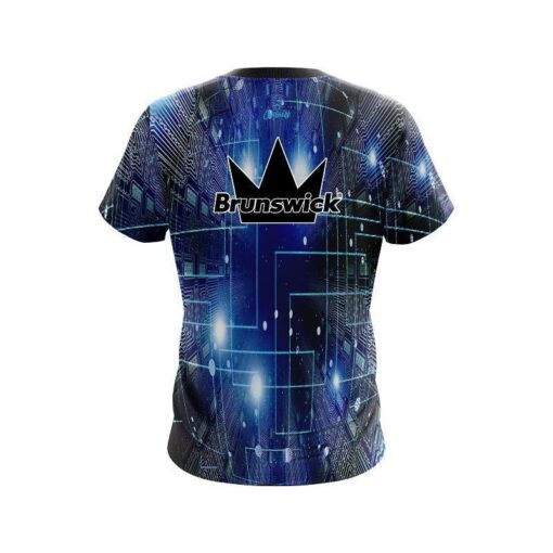Brunswick Motherboard Blue CoolWick Bowling Jersey - Image 2