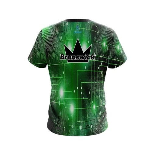 Brunswick Motherboard Lime CoolWick Bowling Jersey - Image 2