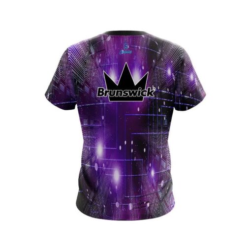 Brunswick Motherboard Purple CoolWick Bowling Jersey - Image 2