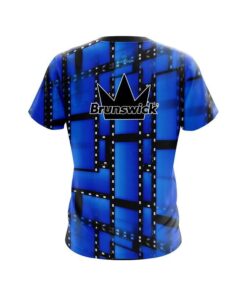 Alternative view of Brunswick Movie Reel Blue CoolWick Bowling Jersey