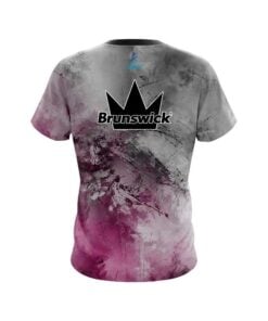 Alternative view of Brunswick Pink And Grey Canvas CoolWick Bowling Jersey