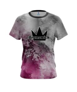 Brunswick Pink And Grey Canvas CoolWick Bowling Jersey