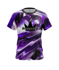 Brunswick Purple Futuristic Plasma Waves CoolWick Bowling Jersey