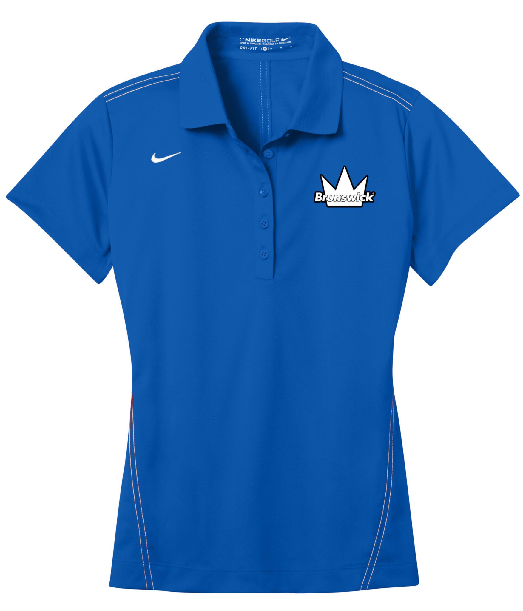 Brunswick Sapphire Blue Nike Ladies Coolwick Embroidery Dri-Fit Sport Swoosh Pique Polo