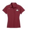Brunswick Team Red Nike Ladies Coolwick Embroidery Dri-Fit Sport Swoosh Pique Polo