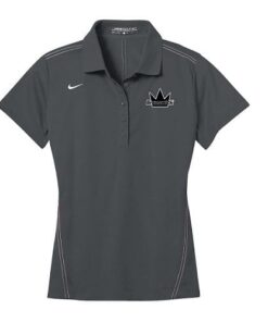 Brunswick Flint Grey Nike Ladies Coolwick Embroidery Dri-Fit Sport Swoosh Pique Polo