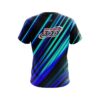 Columbia 300 Blue And Green Digital Stripe CoolWick Bowling Jersey - Image 2