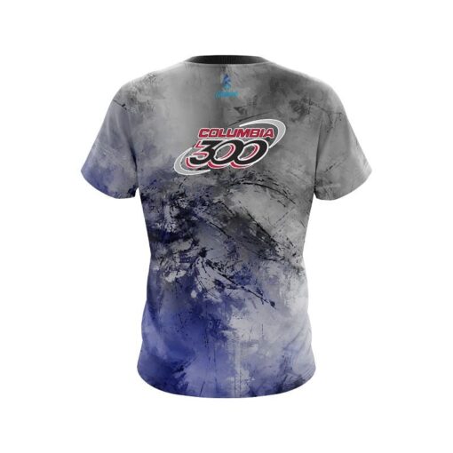 Columbia 300 Blue And Grey Canvas CoolWick Bowling Jersey - Image 2