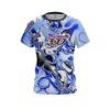 Columbia 300 Blue And White Liquid Canvas CoolWick Bowling Jersey