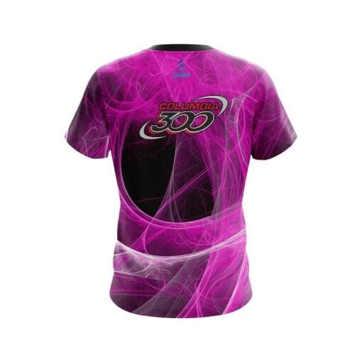 Columbia 300 Energy Swirls Pink CoolWick Bowling Jersey - Image 2