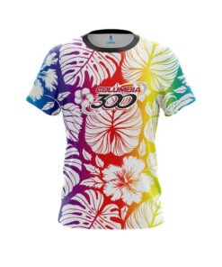 Columbia 300 Hawaiian Tropical Leafs CoolWick Bowling Jersey