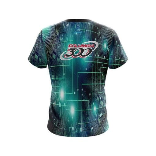 Columbia 300 Motherboard Aqua CoolWick Bowling Jersey - Image 2