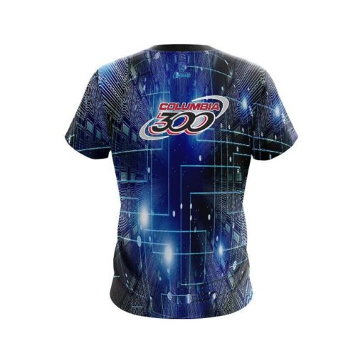 Columbia 300 Motherboard Blue CoolWick Bowling Jersey - Image 2