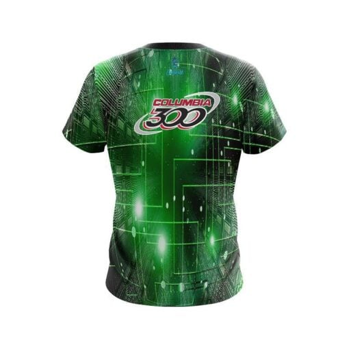 Columbia 300 Motherboard Lime CoolWick Bowling Jersey - Image 2