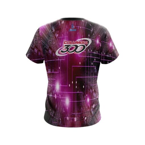 Columbia 300 Motherboard Pink CoolWick Bowling Jersey - Image 2