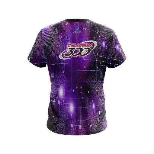 Columbia 300 Motherboard Purple CoolWick Bowling Jersey - Image 2