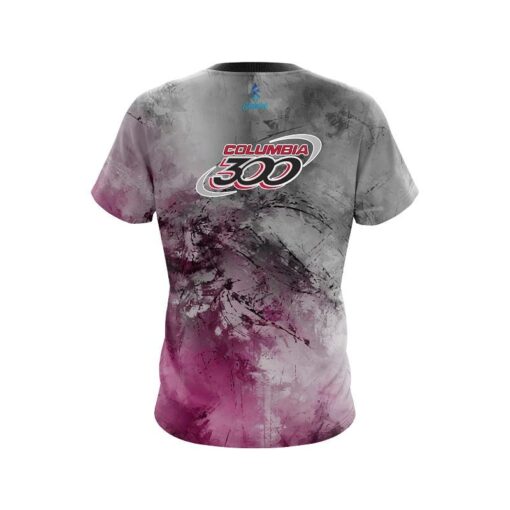 Columbia 300 Pink And Grey Canvas CoolWick Bowling Jersey - Image 2