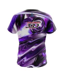 Alternative view of Columbia 300 Purple Futuristic Plasma Waves CoolWick Bowling Jersey