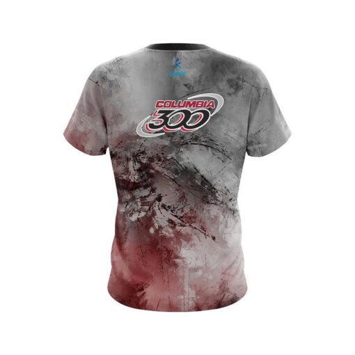 Columbia 300 Red And Grey Canvas CoolWick Bowling Jersey - Image 2