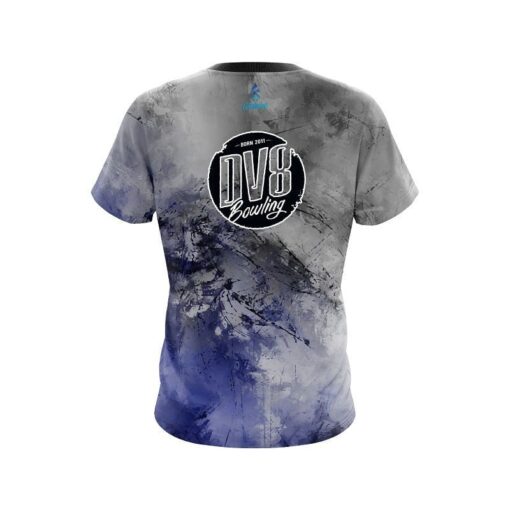 DV8 Blue And Grey Canvas CoolWick Bowling Jersey - Image 2