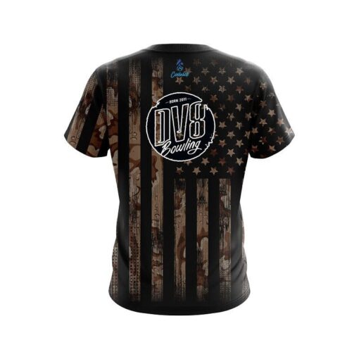 DV8 Desert Camo Flag CoolWick Bowling Jersey - Image 2