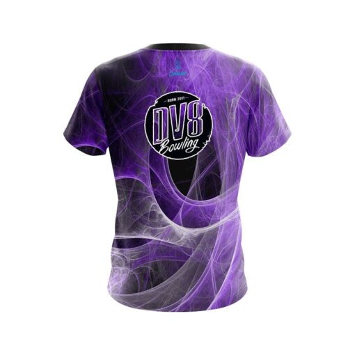 DV8 Energy Swirls Purple CoolWick Bowling Jersey - Image 2