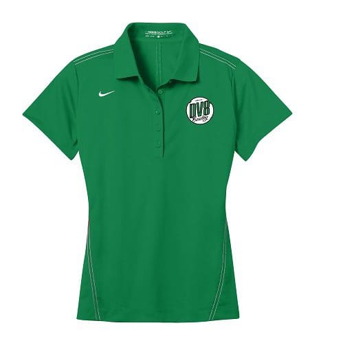 DV8 Lucky Green Nike Ladies Coolwick Embroidery Dri-Fit Sport Swoosh Pique Polo