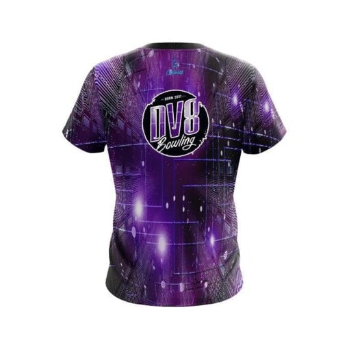 DV8 Motherboard Purple CoolWick Bowling Jersey - Image 2