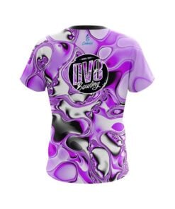 Alternative view of DV8 Purple And White Liquid Canvas CoolWick Bowling Jersey