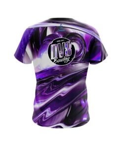 Alternative view of DV8 Purple Futuristic Plasma Waves CoolWick Bowling Jersey