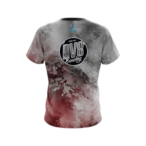 DV8 Red And Grey Canvas CoolWick Bowling Jersey - Image 2