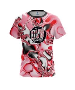 DV8 Red And White Liquid Canvas CoolWick Bowling Jersey