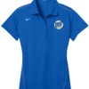 DV8 Sapphire Blue Nike Ladies Coolwick Embroidery  Dri-Fit Sport Swoosh Pique Polo