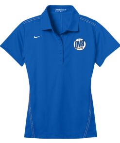 DV8 Sapphire Blue Nike Ladies Coolwick Embroidery  Dri-Fit Sport Swoosh Pique Polo
