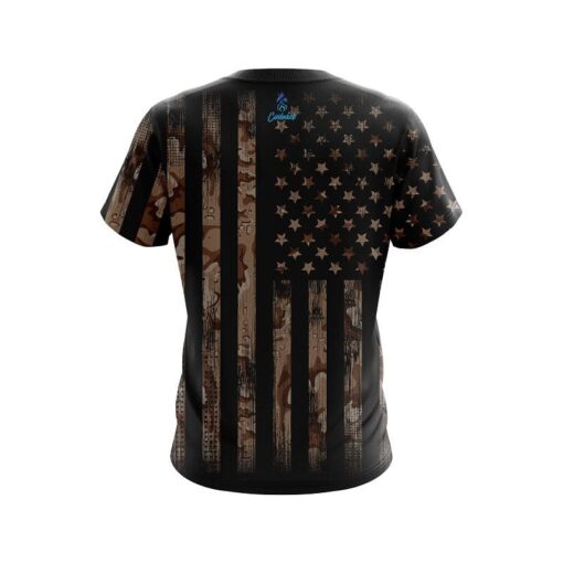 Plain Desert Camo Flag CoolWick Bowling Jersey - Image 2
