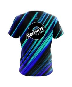 Alternative view of Ebonite Blue And Green Digital Stripe CoolWick Bowling Jersey