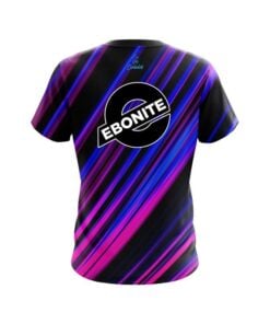 Alternative view of Ebonite Blue And Pink Digital Stripe CoolWick Bowling Jersey