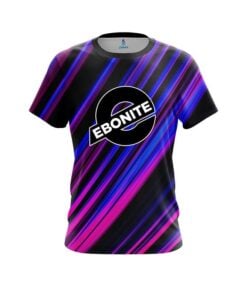 Ebonite Blue And Pink Digital Stripe CoolWick Bowling Jersey