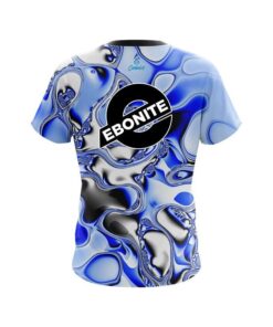 Alternative view of Ebonite Blue And White Liquid Canvas CoolWick Bowling Jersey