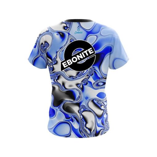 Ebonite Blue And White Liquid Canvas CoolWick Bowling Jersey - Image 2